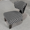 Modern Minimalist Living Room Lounge Accent Chair Metal Stainless Steel Frame with Fabric Cushion Leisure Single Sofa Chair