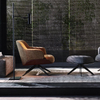 Modern Living Room Metal Leg Leisure Armchair Chair Hotel Cafe Restaurant Fabric Swivel Lounge Chair for Home