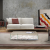 Stainless Steel Legs Modern Fabric Upholstered Italian Couch Living Room Sofa