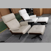 Italian Minimalist Hotel Villa Living Room Modern Lounge Stainless Steel Fabric Swivel Leisure Chair Single Sofa Accent Chair