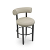 Chinese Manufacturer Bar Chair Stainless Steel Teddy Velvet Backrest Modern Design Minimalist High Chair Bistro Chair