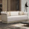 Modern Luxury Couch Living Room Furniture Sofa High End Italian Light Luxury Velvet Fabric Couch Sofa Set for Villa