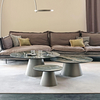 Fashion Design Luxury Furniture Metal Gold Grey Center Table Living Room Sofa Table Coffee Table Set