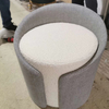 Modern Indoor Home Luxury Round Foot Step Living Room Furniture Office Leisure Area Velvet Ottoman Designer Low Stool