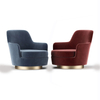 Modern Living Room Furniture Armchair Gold Stainless Steel Accent Chair Velvet Fabric Swivel Leisure Lounge Chair for Home Hotel