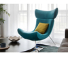 Modern Hotel Living Room Lounge Chair Leisure Chair Stainless Steel Leg Leather Armchair Sofa Chair