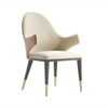 Modern Simple Light Luxury Wood Velvet Dining Chair Home Restaurant Furniture Casual Back Chair Western Restaurant Chair