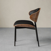 Modern Style Design Metal Legs Wooden Leather Dining Chairs Hotel Cafe Dining Room Furniture Restaurant Chairs