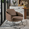Modern Leisure Luxury Lounge Moulded Foam Leather Accent Chair for Home Living Room Hotel Office Reception Waiting Room Armchair