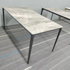 Modern Rectangular Marble Dining Table Aluminum Alloy Leg Detachable Table Design Conference Table
