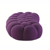 Modern Minimalist Football Creative Design Backless Settee Sofa Luxury Fabric Living Room Lazy Curved Bubble Footstool