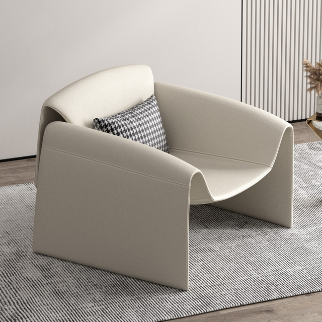 Silla de sal&oacute;n con acento de estilo italiano, dise&ntilde;o creativo, muebles para el hogar, Hotel, apartamento, silla de cuero tipo cangrejo para ocio