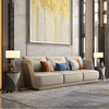 Luxury Furniture Corner Couch One Two Three Sofa Italian Modern Villa Living Room Leather Sofa Set