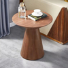 Nordic Modern Classic Design Walnut Wooden Coffee Table Round Side Table End Table for Hotel Living Room Furniture
