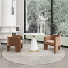 Factory Living Room ArmChair Leisure Bench Fabric Upholstery Stainless Steel Modern Leather Lounge Chair