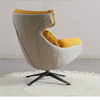 Modern Style Comfortable Armchair Living Room with High Backrest and Rotatable Velvet Fabric Leisure Lounge Chair