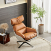 Modern Style Comfortable Armchair Living Room with High Backrest and Rotatable Velvet Fabric Leisure Lounge Chair