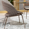 Italian Style Dining Room Furniture Fabric Dining Chair Modern Luxury Design Gold Steel Legs Home Kitchen Dinner Chair
