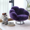 Modern Luxury Living Room Leisure Chairs Home Furniture Tufted Velvet Plush Fabric Puff Bear Paw Cute Sofa Single Lounge Chair