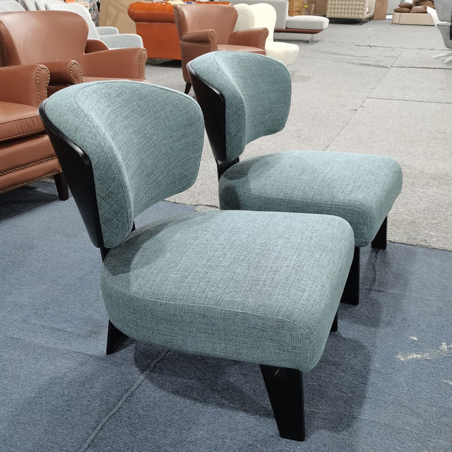 Modern Minimalist Living Room Lounge Accent Chair Metal Stainless Steel Frame with Fabric Cushion Leisure Single Sofa Chair