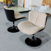 Modern Design Casual Swivel Chair Fiberglass Fabric Dining Chair Luxury Villa Home Restaurant Furniture Single Leisure Chair