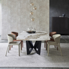 Italian Luxury Dining Table Modern Marble Stainless Steel Creative Design Dining Room Furniture