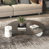 Modern Luxury Metal Marble Top Coffee Table Set Dining Room Living Side Table Glass Frame Home Furniture-Factory Nesting Design