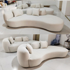 Modern Living Room Curved Creative Sofa Foshan Furniture Factory Modular Velvet Fabric Hotel Sofa Manufacturer