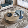 Italian Design Living Room Furniture Metal Luxury Coffee Tables Modern Simple Tempered Glass Coffee Table Set