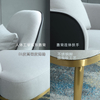 Italian Modern Beige Fabric Sofa Single Classic Living Room Furniture Single Person Sofa Chair