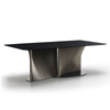 Stainless Steel Dining Table Rectangular Marble Restaurant Furniture Modern Luxury Style Dining Room Table