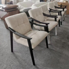 Modern Minimalist Wood Dining Chair Fabric Dining Room Furniture Creative Restaurant Table and Chair