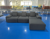 Modern Velvet Fabric L-Shape Modular Compressed Sectional Sofa Lounge Corner Couch with Sponge Filling for Apartment Hotel Use