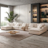 Modern Style Comfortable Sofa Set Living Room Furniture U-shaped Modular Down Filling Velvet Fabric Sectional Sofa Couch