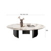 Luxury Design Coffee Table Set Modern Living Room Furniture Circular Marble Stainless Steel Side Tea Table