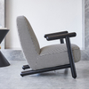 Northern Europe Modern Design Living Room Armchair Luxury Fabric Sofa Leisure Easy Chair Hotel Solid Wood Lounge Chair