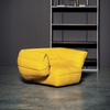 Italian Luxury Living Room Furniture Set High Quality Yellow Velvet Single Sofa European Stylish Modern Armchair Fabric Hotels