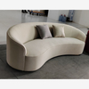 Modern Nordic Velvet Sofa Curved Sofa Couch Living Room Home Office Upholstery Fabric Half Round Circle Sofa