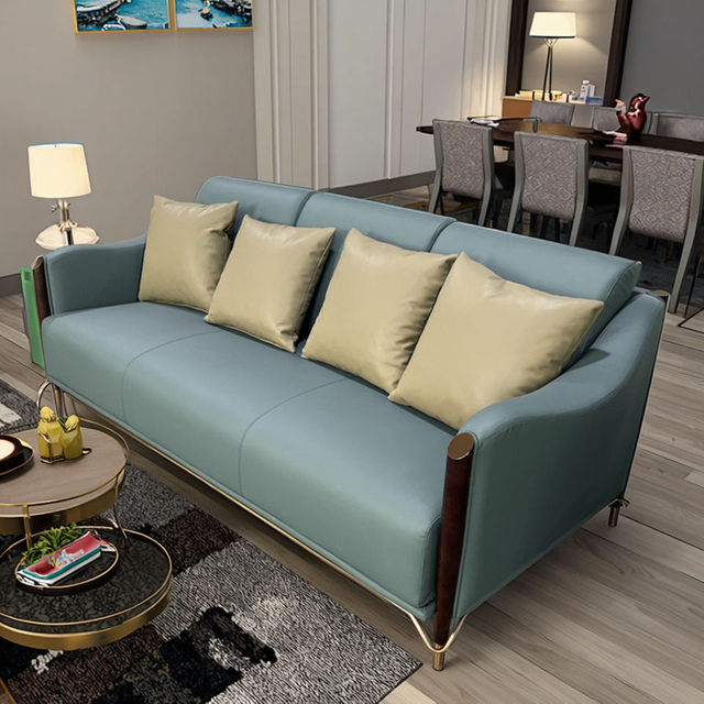 Italian Minimalist Microfiber Fabric Leather Sofa Set Reclining Couch for Home or Hotel Use for Apartment or Villa