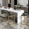 Light Luxury Bar Chair Modern Fashion Golden Stainless Steel High Bar Stool Creative Designer Restaurant Personality Chair