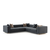 High Quality Living Room Sofa Velvet Fabric Modern Furniture Hotel Lobby Villa Luxury L-shaped Sectional Couch Sofa Set