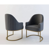 Luxury Dining Chairs Customized Modern Style Metal Stainless Steel Upholstery Velvet Armchair Chair