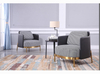 Nice Fashion Style Sofa Set Fabric PU Combination Stainless Steel Gold Color Leg Living Room and Hotel Furniture