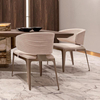 Italian Luxury Gold Stainless Steel Frame Leather Dining Room Chairs Home Furniture Factory Wholesale Restaurant Chairs