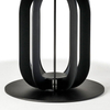 Modern Luxury Style Black Round Marble Top Dining Table Sets With Turntable for Restaurant Furniture