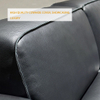 Luxury Sectional Big Black GENUINE LEATHER Sofa Down Filling Couch Comfortable Wide Deep Soft Villa Genuine Leather Modular Sofa