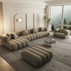 Modern Swan Velvet Fabric Art Cloud Couch Settee Luxury Living Room L-shaped Sofa Hotel Lobby Sofa