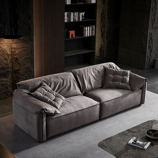 Wholesale Factory Supplier Modern Style Quality Soft Sanded Velvet Fabric Sofa Sets for Living Room Indoor Three Seats Sofa