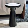 Nordic Wine Design Modern Luxury Living Room Furniture Black Wooden Marble Sintered Stone Top Side Table Small Coffee Table