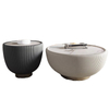 Modern Luxury Coffee Table Set with Leather Art Marble Round Living Room Furniture Coffee Table
